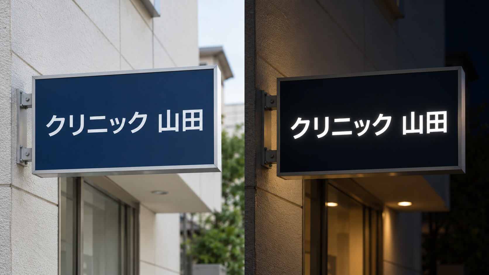 看板明るさ比較画像
